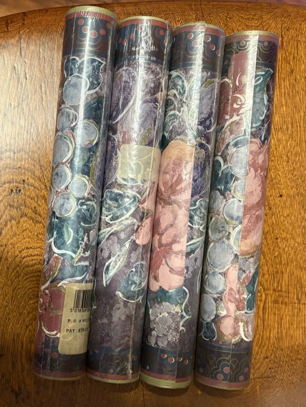 Vintage 10’ wallpaper boarder purple blue pink floral moody shabby chic vibes